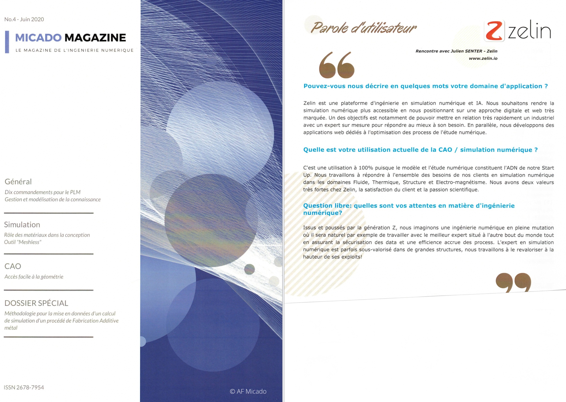 Micado magazine – Rencontre avec Julien SENTER, CEO de Zelin