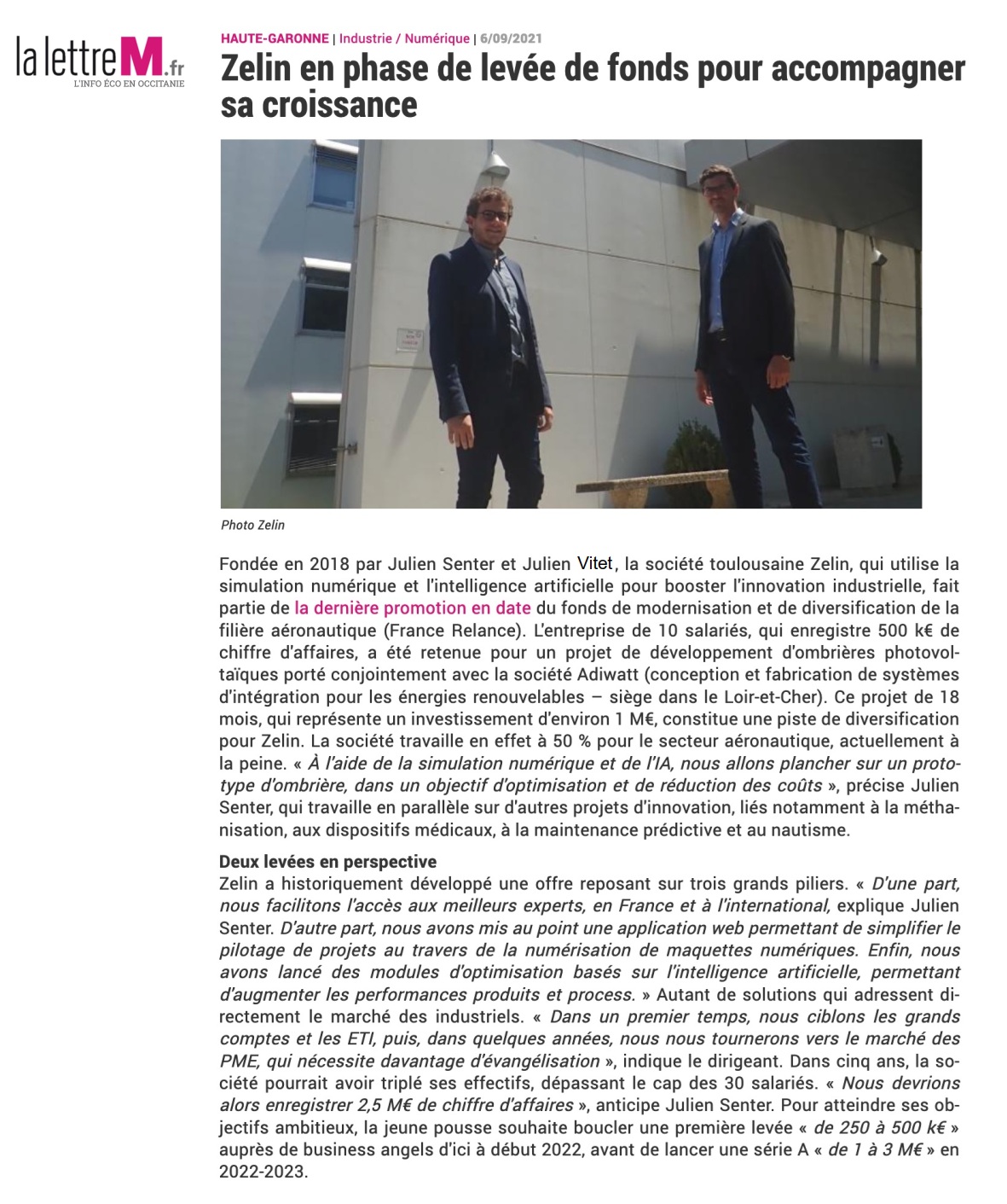 La Lettre M – Septembre 2021